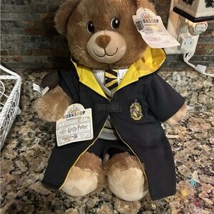 harry potter build a bear plush Hufflepuff House Robe Wizard Wand W Tags